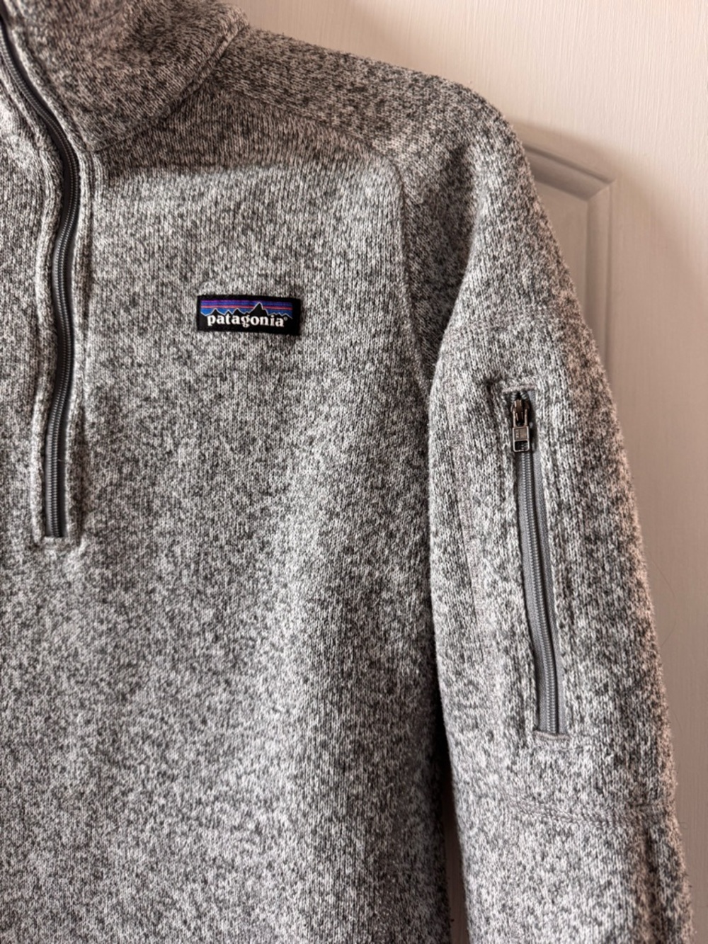 Patagonia Better Sweater Heather Gray Half-Zip Fleece Pullover EUC - Picture 7 of 9